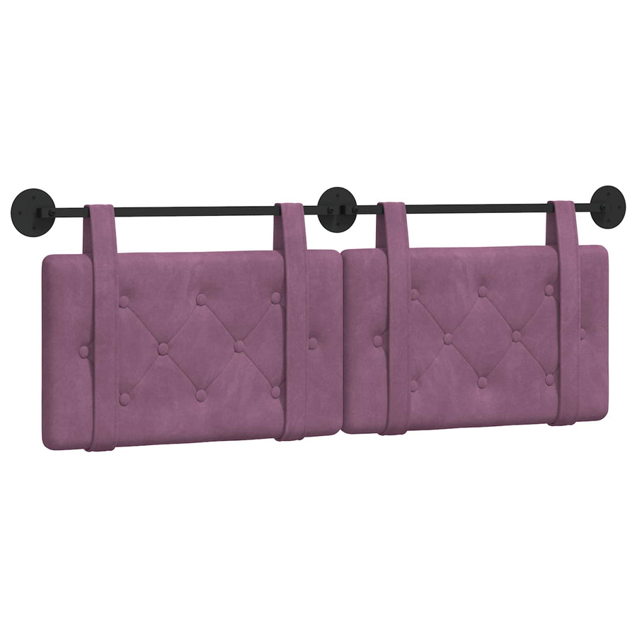 Hangend Hoofdeinde Wandgemonteerd Paars 130 x 55 x 5 cm Fluweel