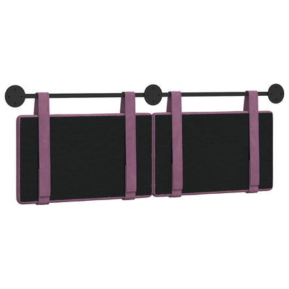 Hangend Hoofdeinde Wandgemonteerd Paars 130 x 55 x 5 cm Fluweel