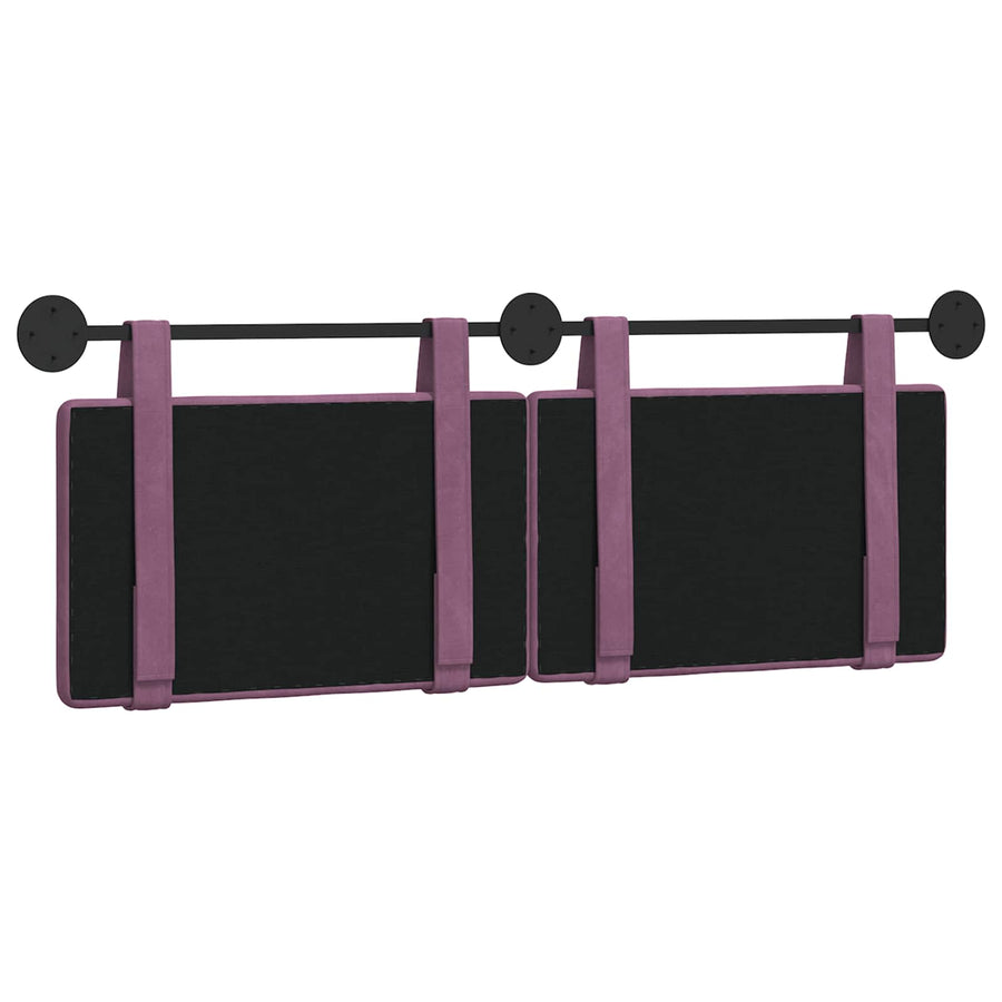 Hangend Hoofdeinde Wandgemonteerd Paars 130 x 55 x 5 cm Fluweel
