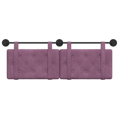 Hangend Hoofdeinde Wandgemonteerd Paars 130 x 55 x 5 cm Fluweel