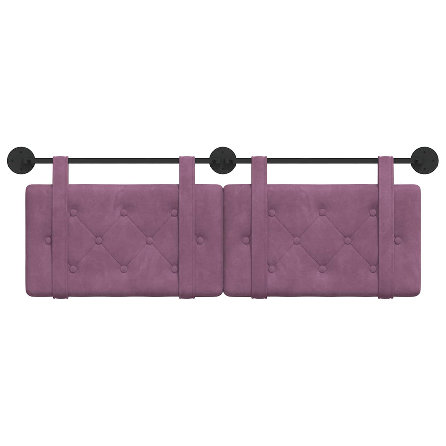 Hangend Hoofdeinde Wandgemonteerd Paars 130 x 55 x 5 cm Fluweel