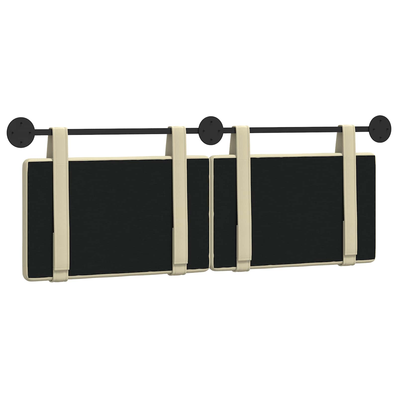 Hangend Hoofdeinde Crème 130 x 55 x 5 cm Nep Leer