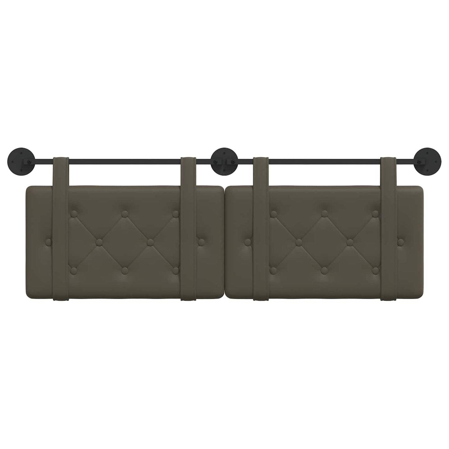 Hangend Hoofdeinde Grijs 130 x 55 x 5 cm Nep Leer