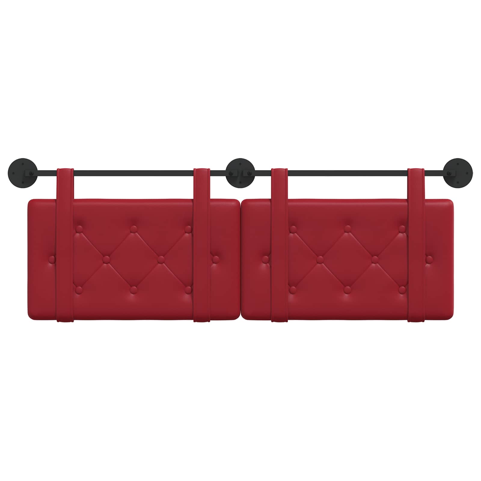 Hangend Hoofdeinde Wijnrood 130 x 55 x 5 cm Nep Leer