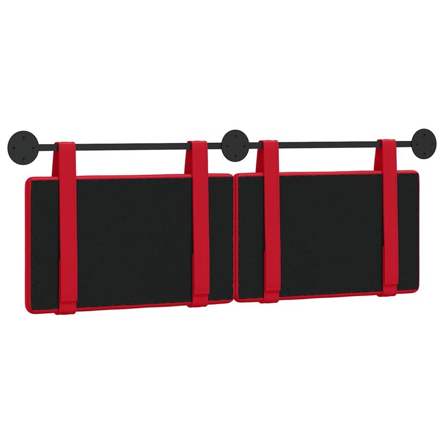 Hangend Hoofdeinde Wandgemonteerd Rood 130 x 55 x 5 cm Nep Leer
