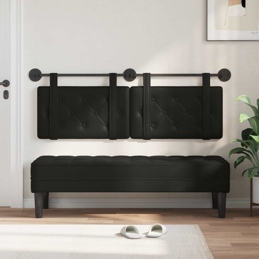 Hangend Hoofdeinde Zwart 130 x 55 x 5 cm Nep Leer