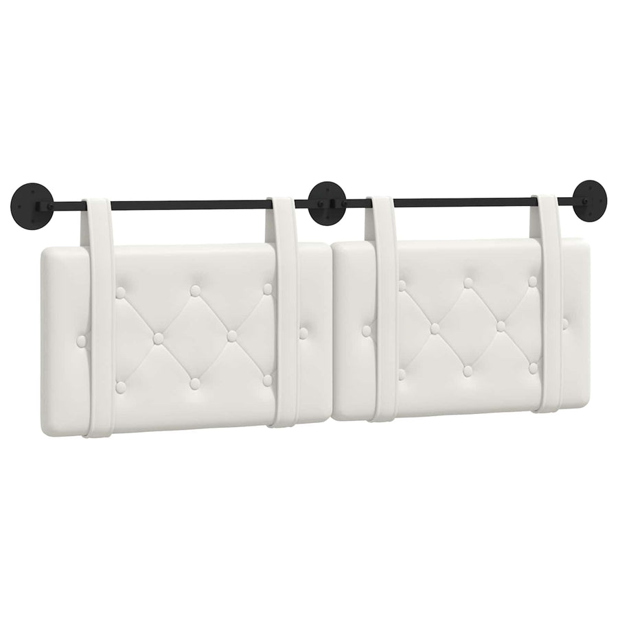 Hangend Hoofdeinde Wandgemonteerd Wit 130 x 55 x 5 cm Nep Leer
