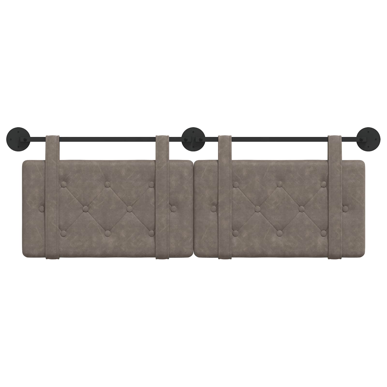 Hangend Hoofdeinde Grijs 130 x 55 x 5 cm Antiek PU
