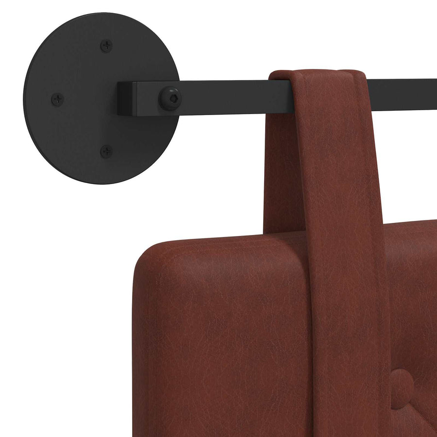 Hangend Hoofdeinde Glanzend Bruin 130 x 55 x 5 cm Antiek PU