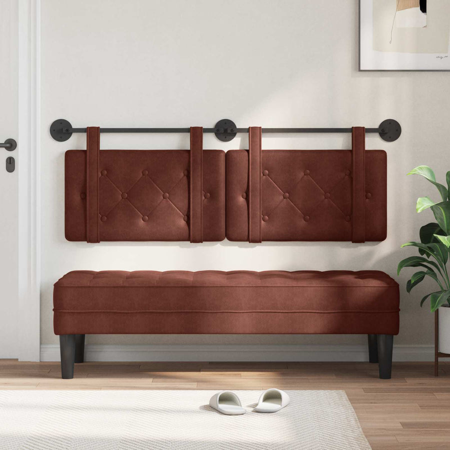 Hangend Hoofdeinde Glanzend Bruin 130 x 55 x 5 cm Antiek PU