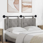 Hanging Headboard Light Grey 150 x 55 x 5 cm Velvet