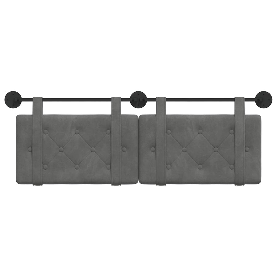 Hangend Hoofdeinde Donkergrijs 150 x 55 x 5 cm Fluweel