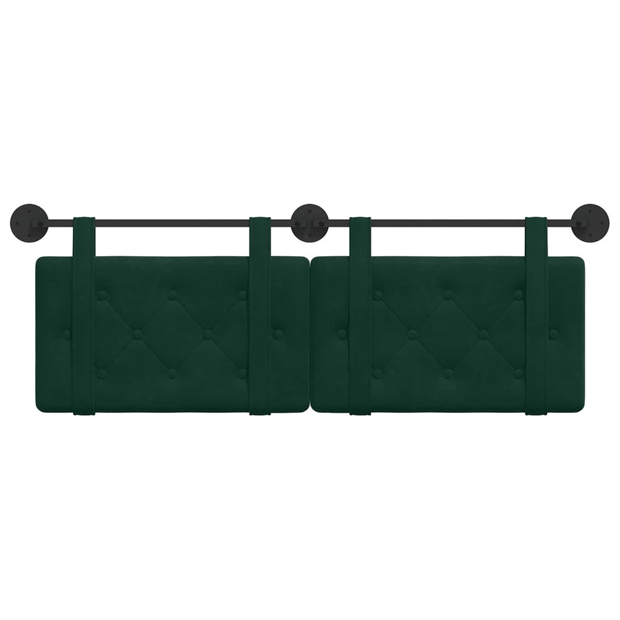 Hangend Hoofdeinde Donkergroen 150 x 55 x 5 cm Fluweel