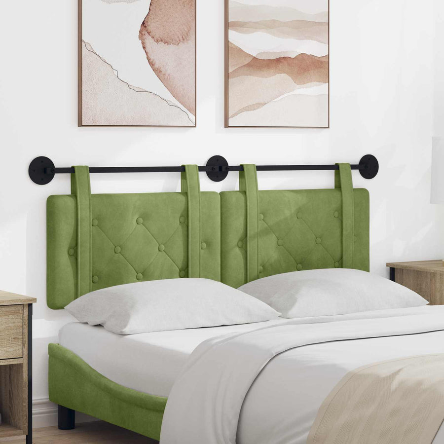 Hangend Hoofdeinde Lichtgroen 150 x 55 x 5 cm Fluweel