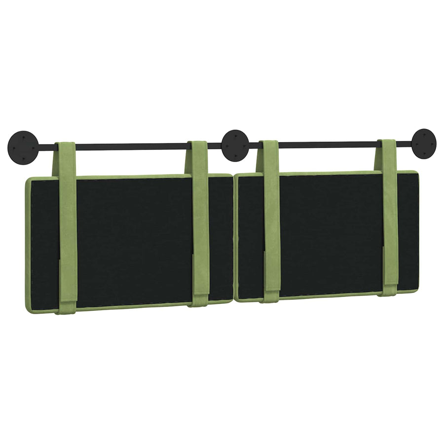 Hangend Hoofdeinde Lichtgroen 150 x 55 x 5 cm Fluweel