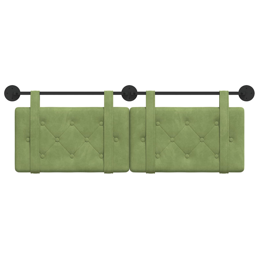 Hangend Hoofdeinde Lichtgroen 150 x 55 x 5 cm Fluweel