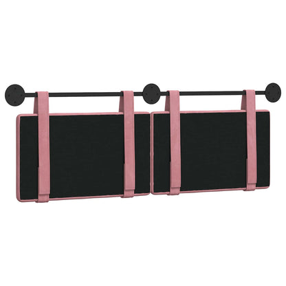 Hangend Hoofdeinde Wandgemonteerd Roze 150 x 55 x 5 cm Fluweel