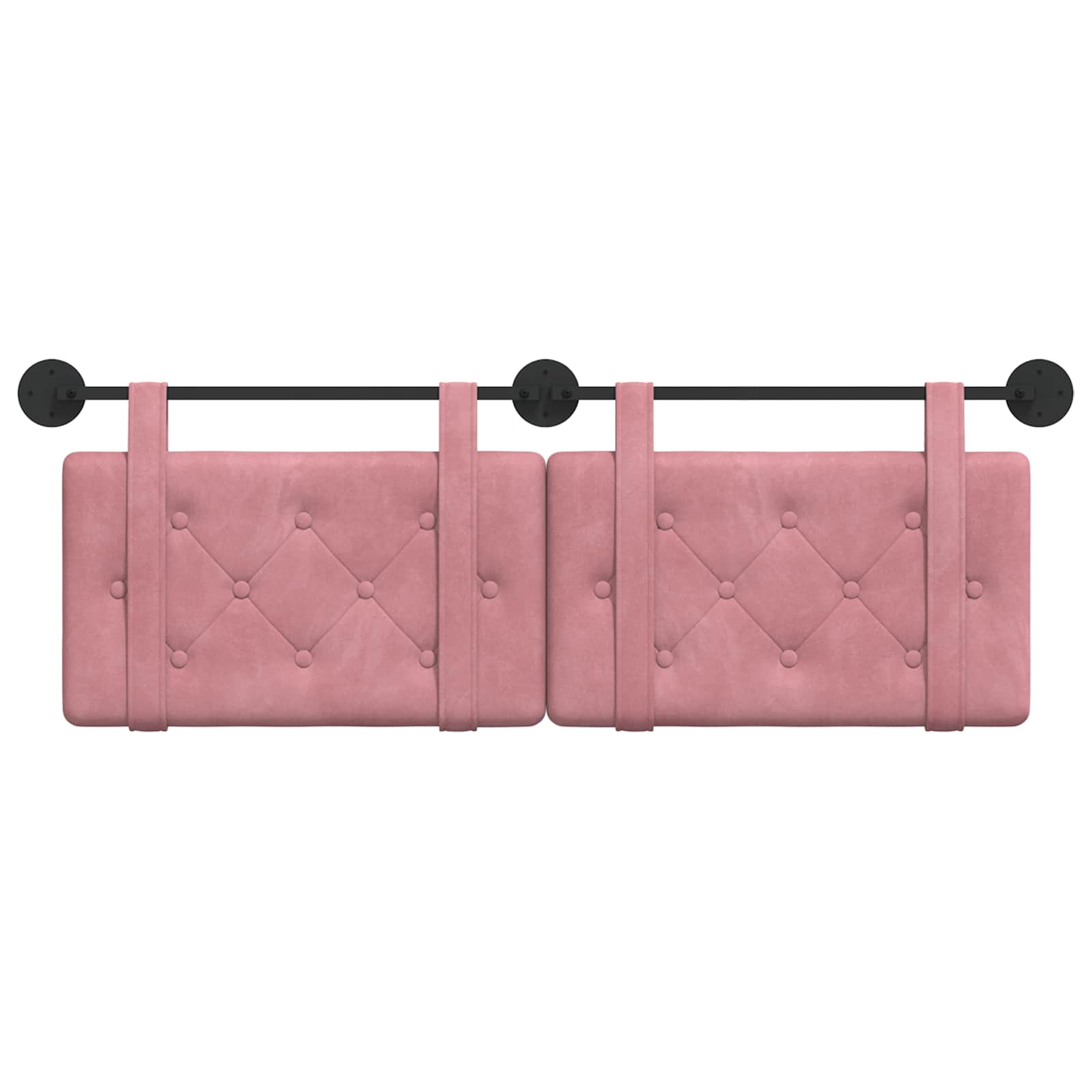 Hangend Hoofdeinde Wandgemonteerd Roze 150 x 55 x 5 cm Fluweel