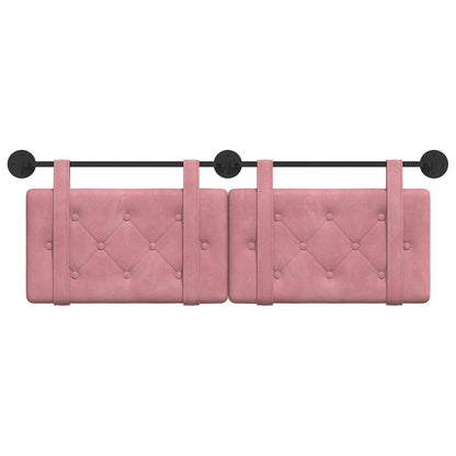 Hangend Hoofdeinde Wandgemonteerd Roze 150 x 55 x 5 cm Fluweel