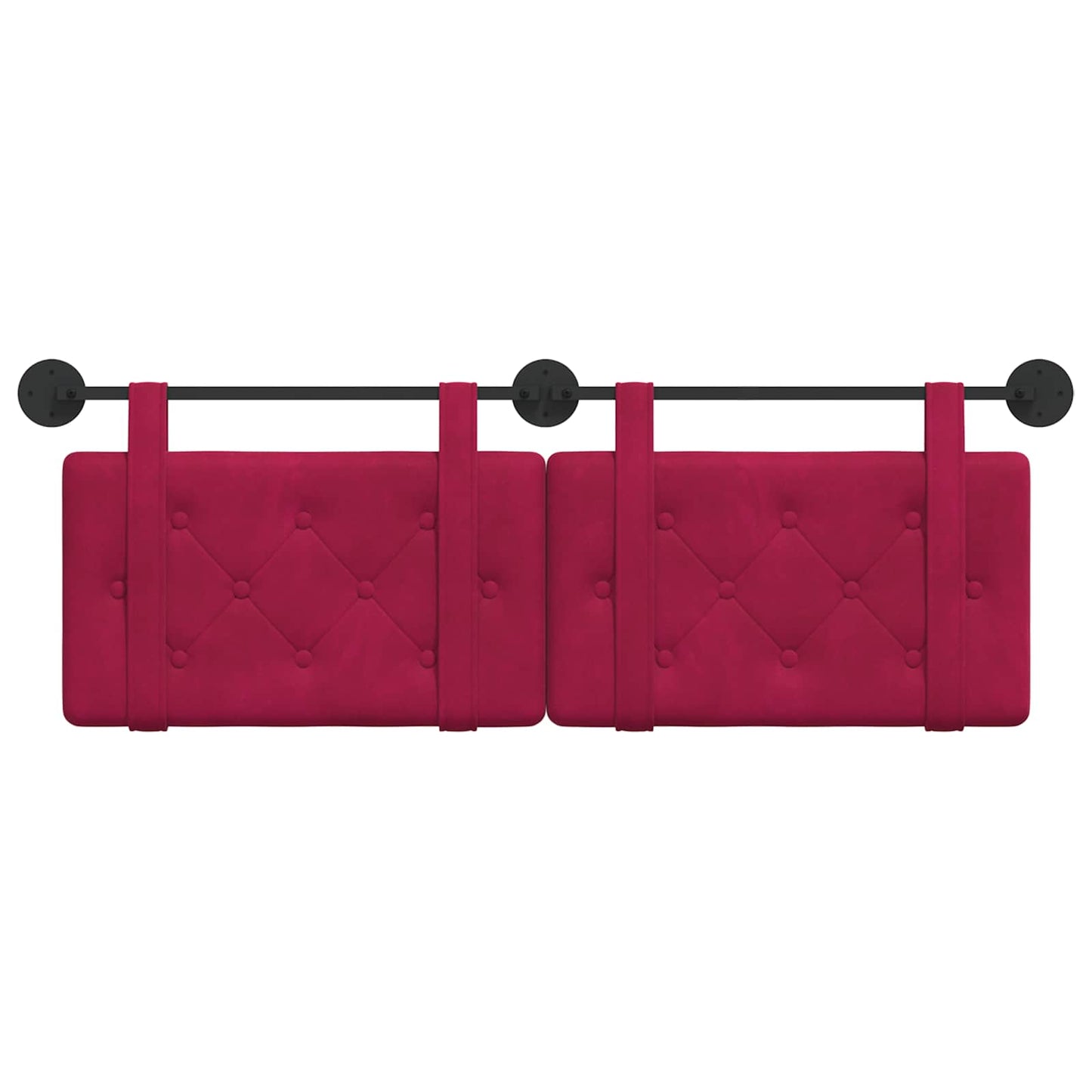 Hangend Hoofdeinde Wijnrood 150 x 55 x 5 cm Fluweel