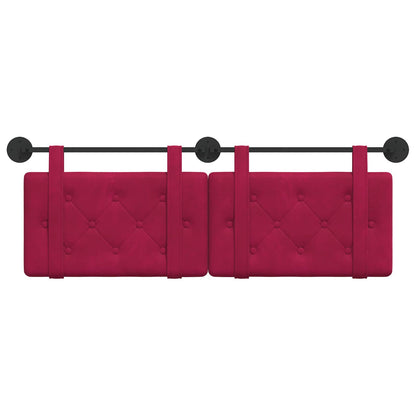 Hangend Hoofdeinde Wijnrood 150 x 55 x 5 cm Fluweel