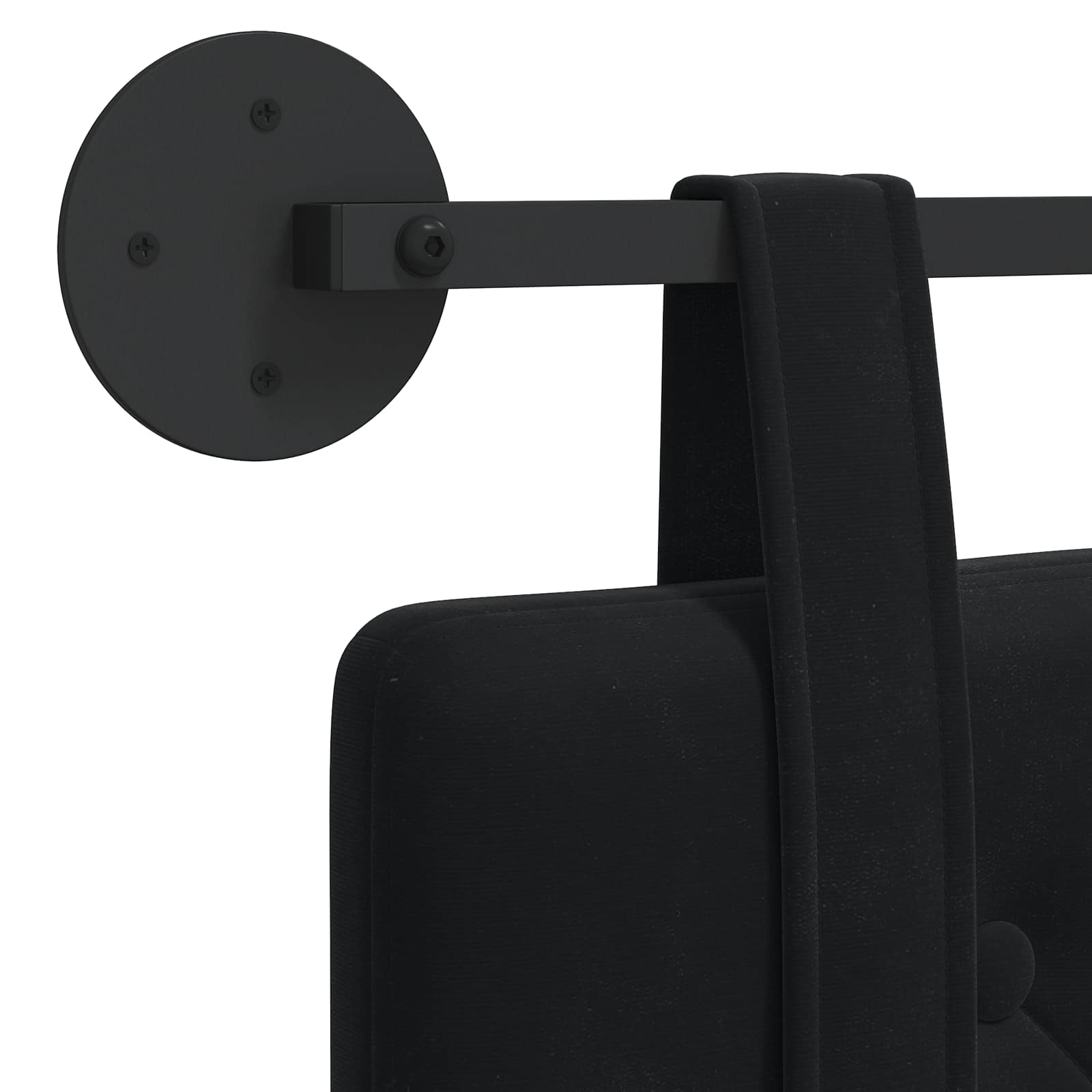 Hangend hoofdbord Zwart Fluweel