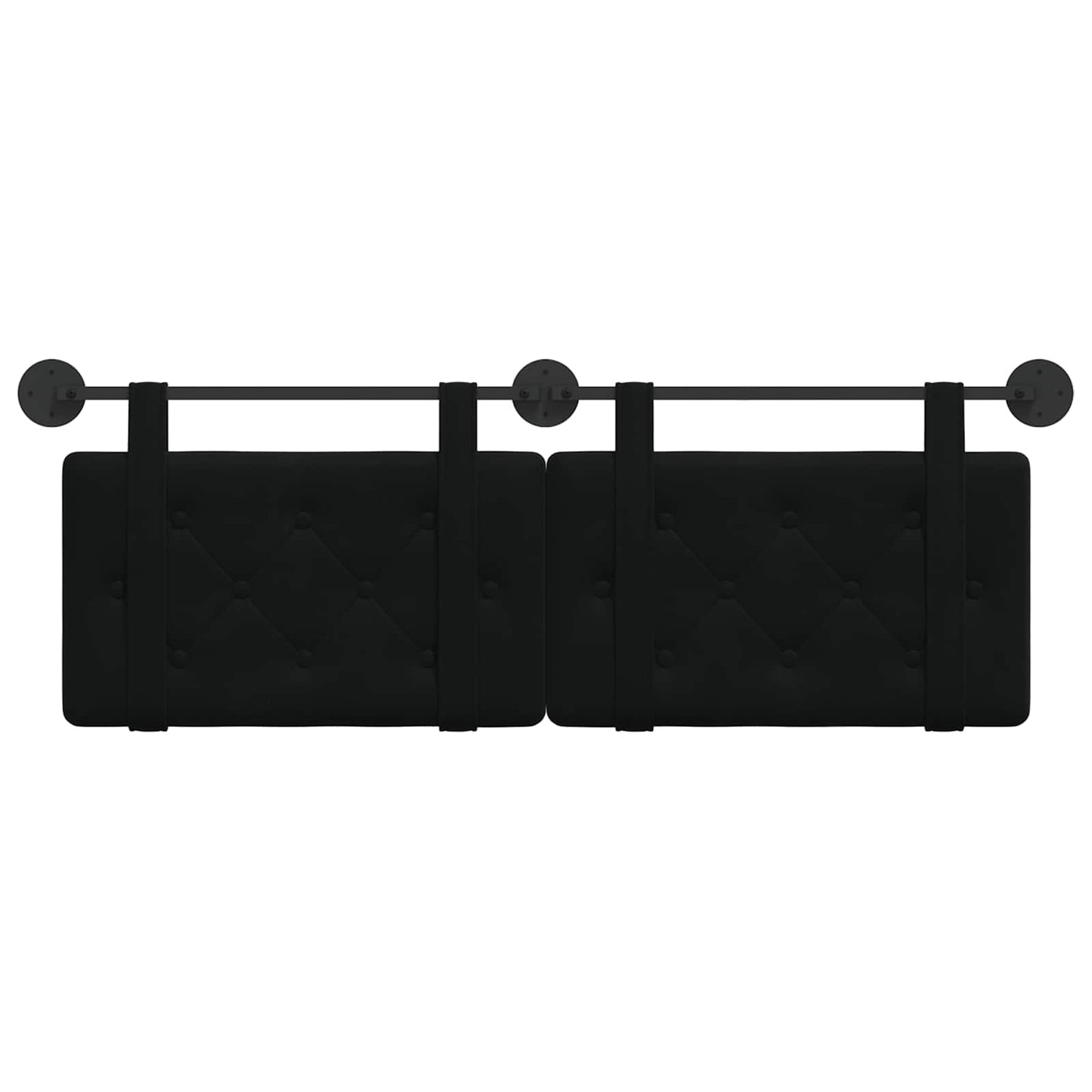 Hangend hoofdbord Zwart Fluweel