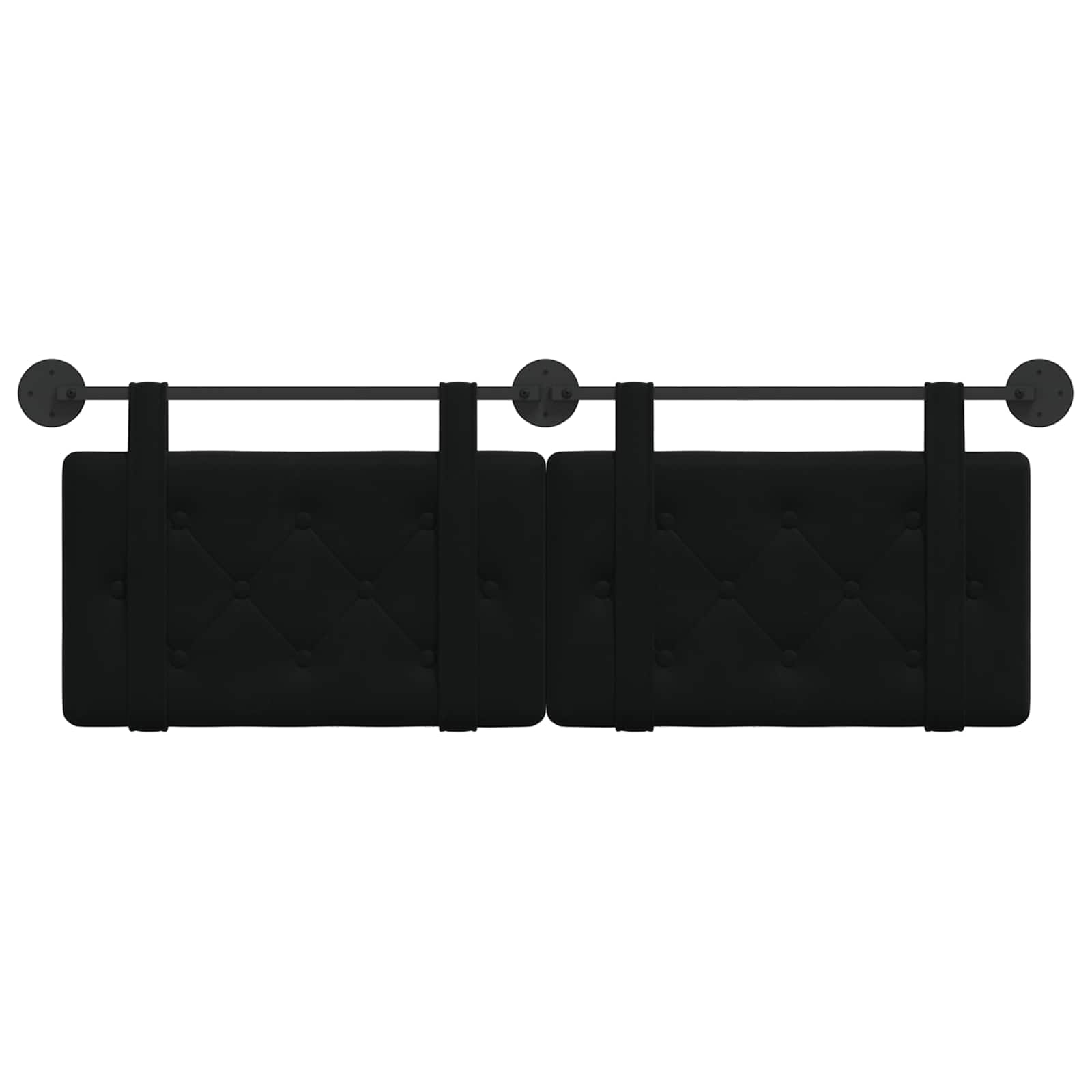 Hangend hoofdbord Zwart Fluweel