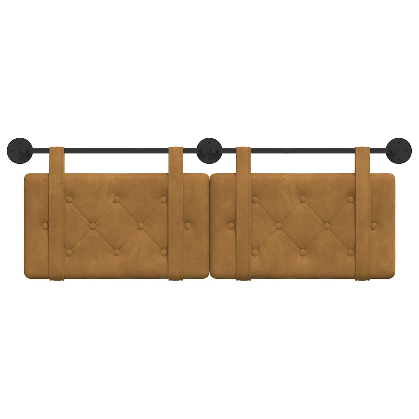Hangend Hoofdeinde Wandgemonteerd Bruin 150 x 55 x 5 cm Fluweel