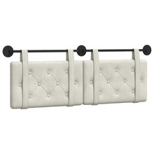 Hangend Hoofdeinde Wandgemonteerd Crème 150 x 55 x 5 cm Fluweel