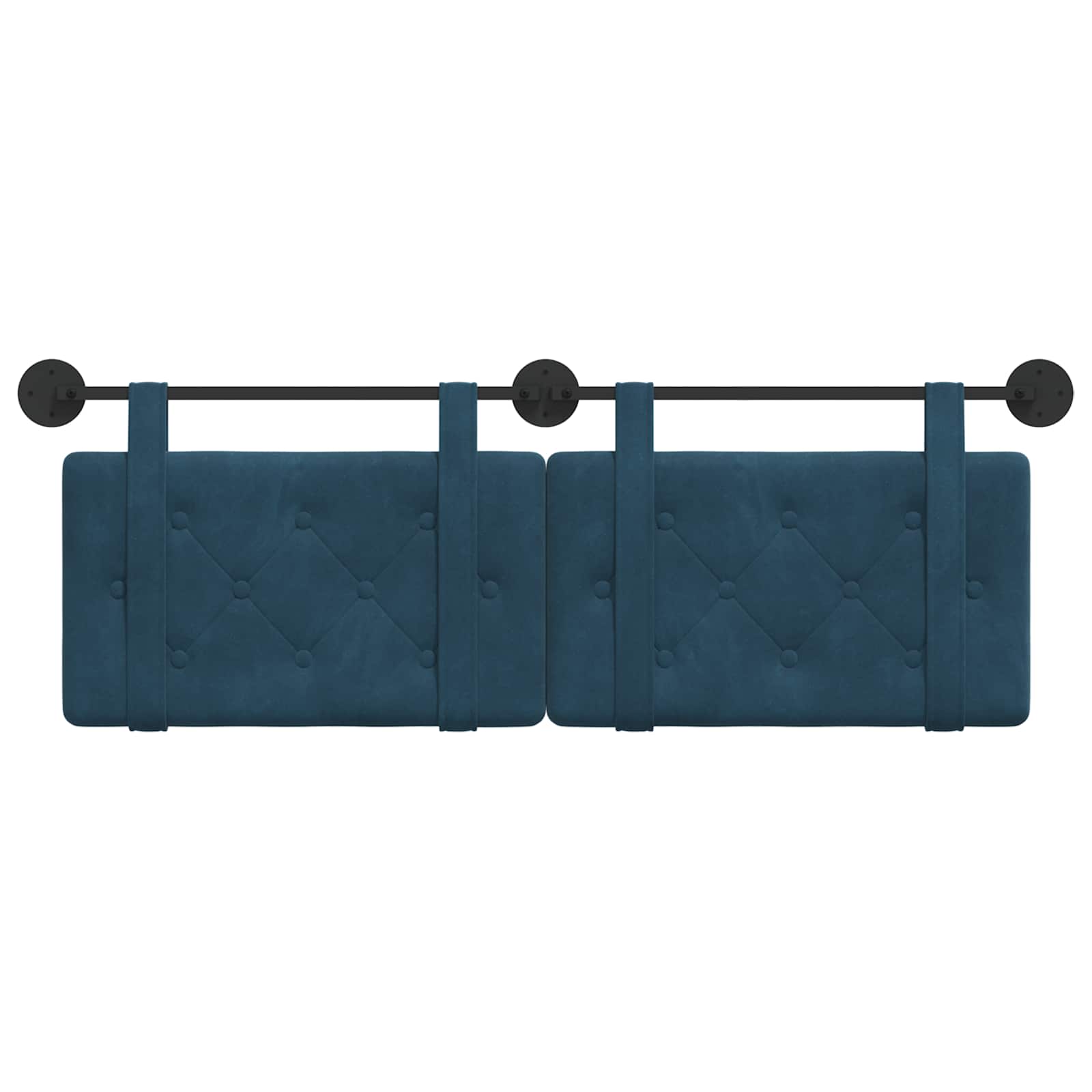 Hangend Hoofdeinde Wandgemonteerd Blauw 150 x 55 x 5 cm Fluweel