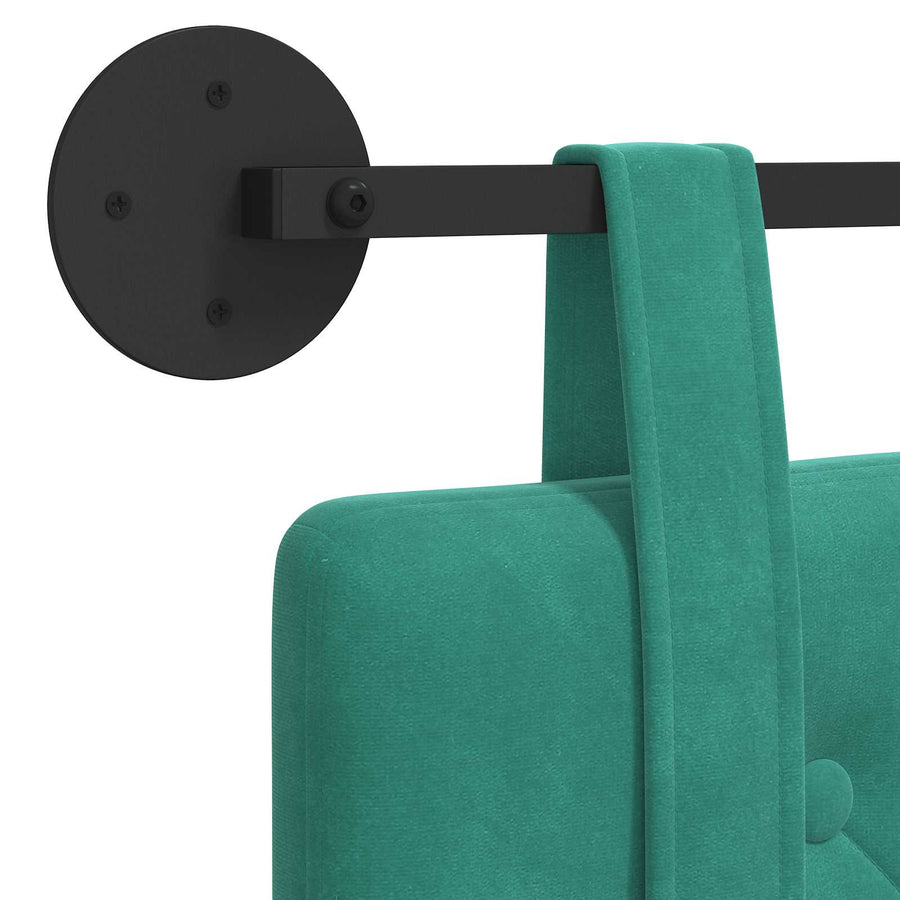 Hangend Hoofdeinde Turquoise 150 x 55 x 5 cm Fluweel