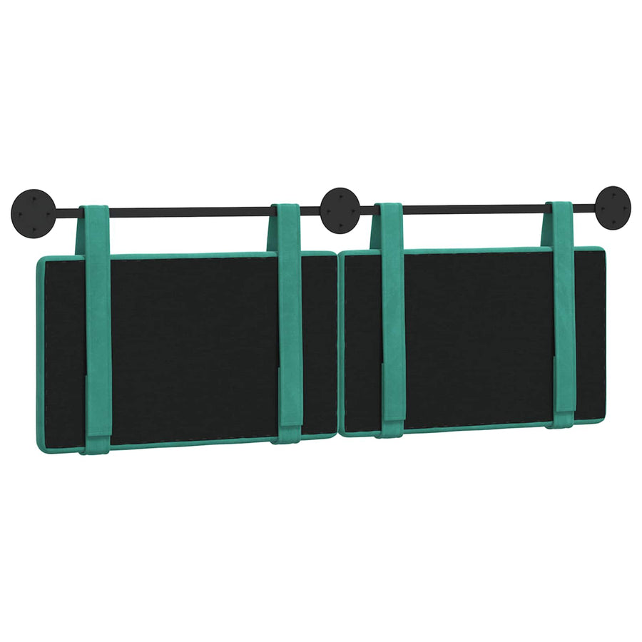 Hangend Hoofdeinde Turquoise 150 x 55 x 5 cm Fluweel