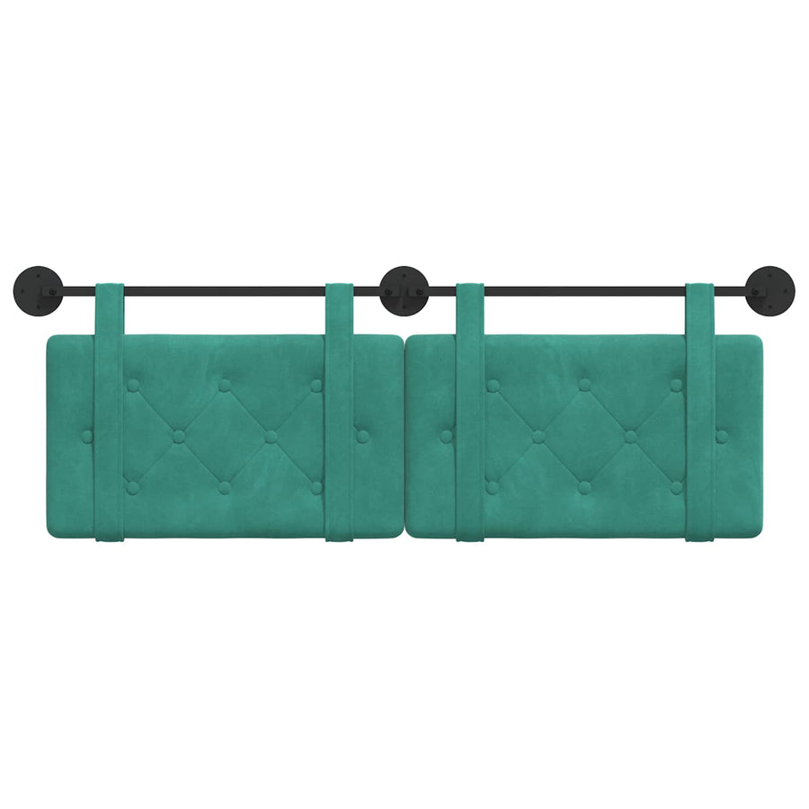 Hangend Hoofdeinde Turquoise 150 x 55 x 5 cm Fluweel