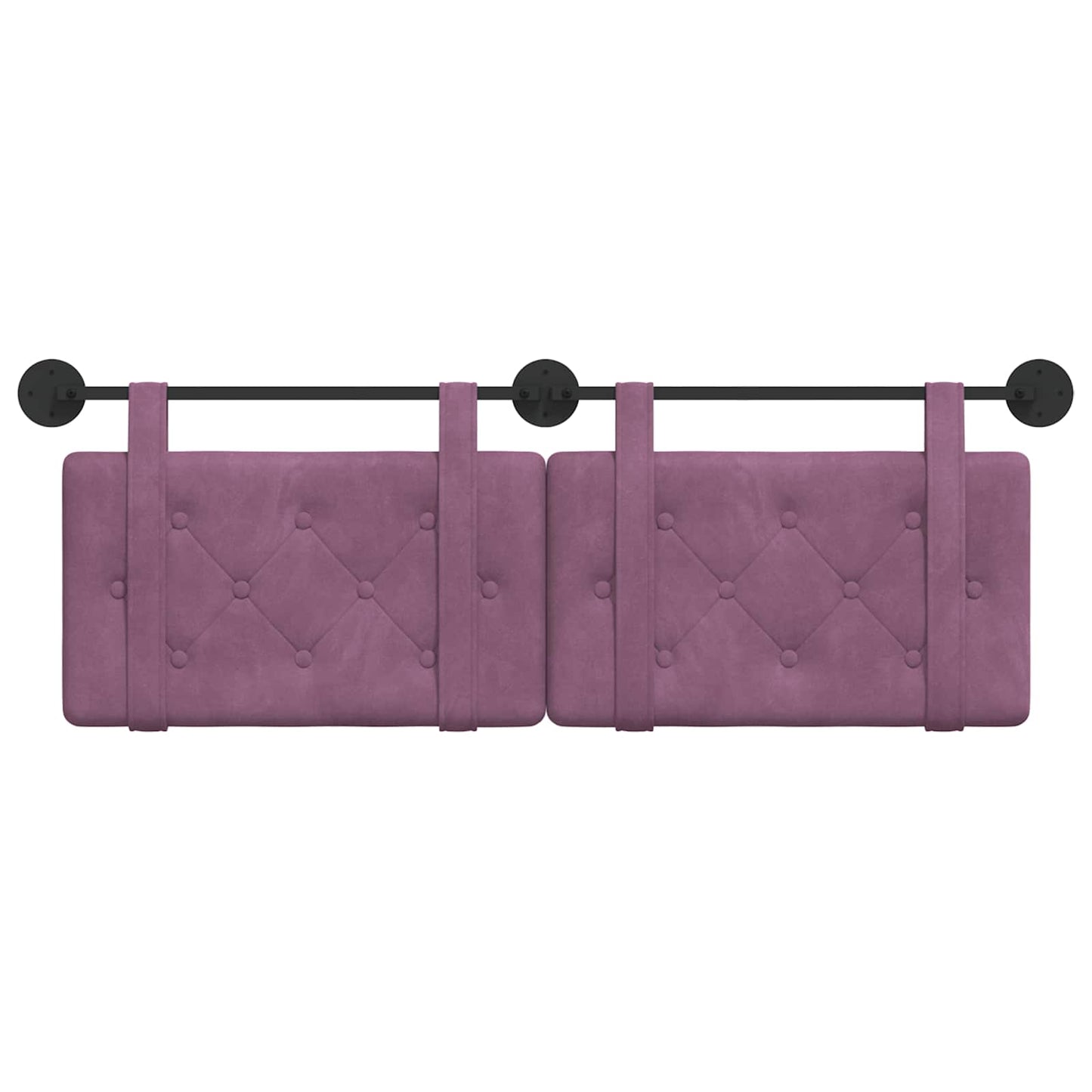 Hangend Hoofdeinde Wandgemonteerd Paars 150 x 55 x 5 cm Fluweel