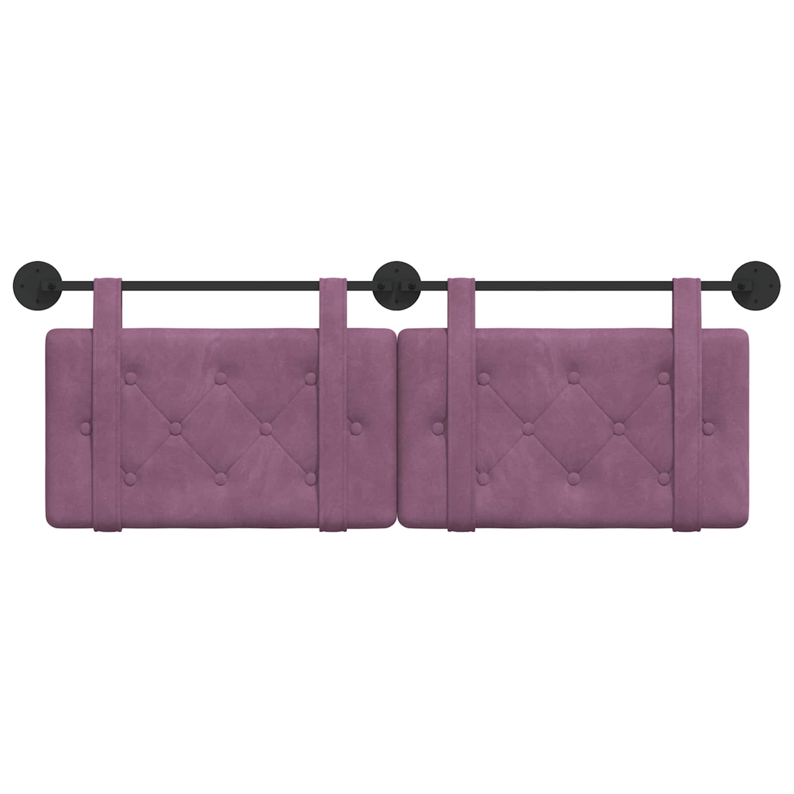 Hangend Hoofdeinde Wandgemonteerd Paars 150 x 55 x 5 cm Fluweel