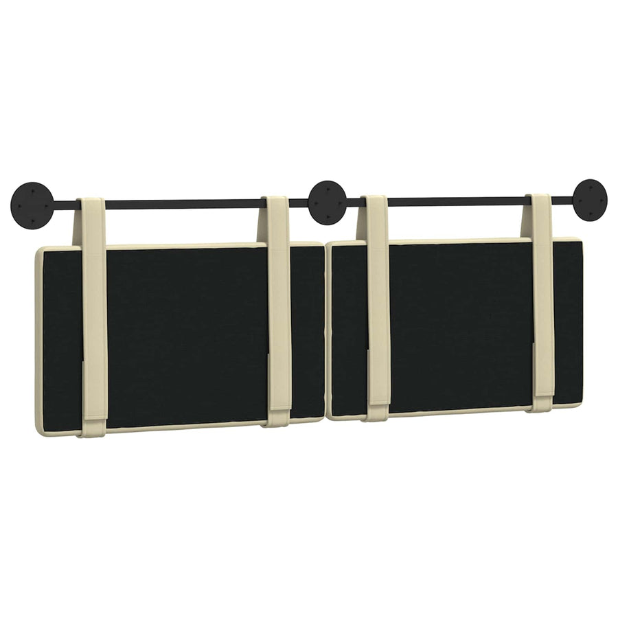 Hangend Hoofdeinde Crème 150 x 55 x 5 cm Nep Leer