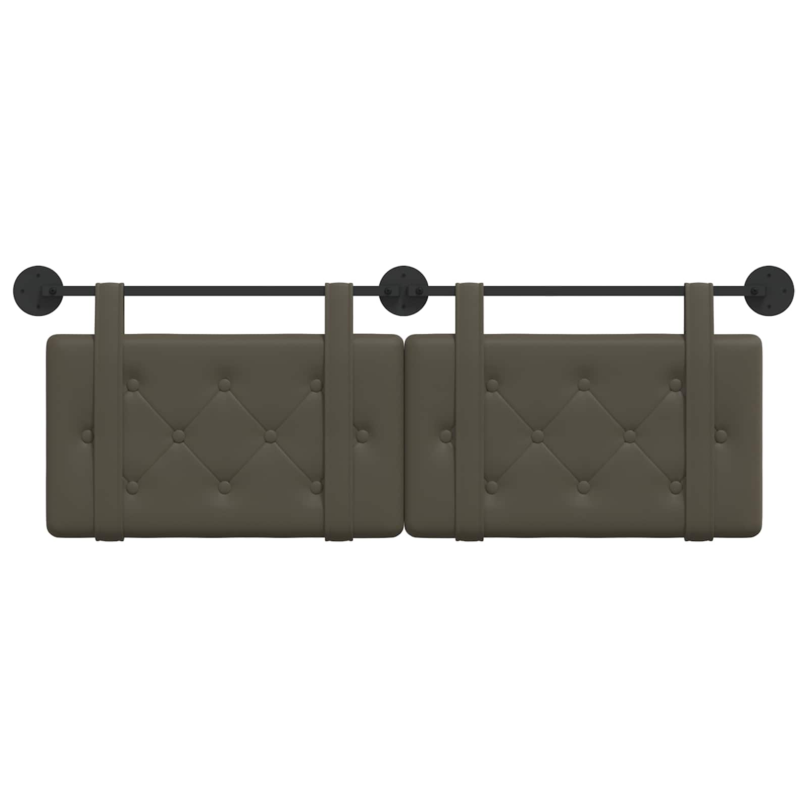 Hangend Hoofdeinde Grijs 150 x 55 x 5 cm Nep Leer