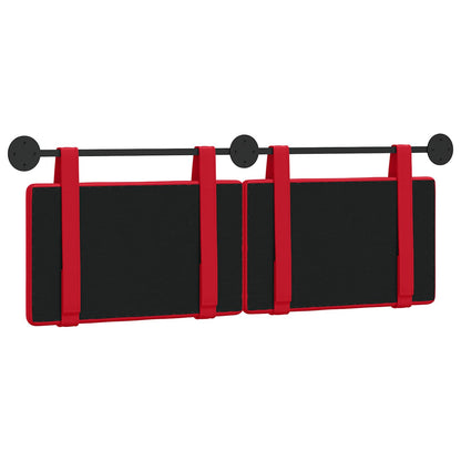 Hangend Hoofdeinde Wandgemonteerd Rood 150 x 55 x 5 cm Nep Leer