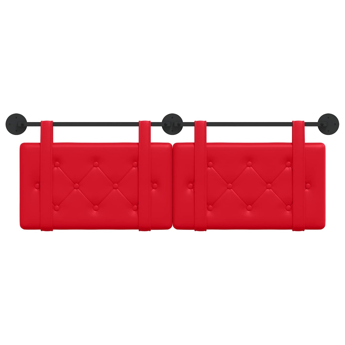 Hangend Hoofdeinde Wandgemonteerd Rood 150 x 55 x 5 cm Nep Leer