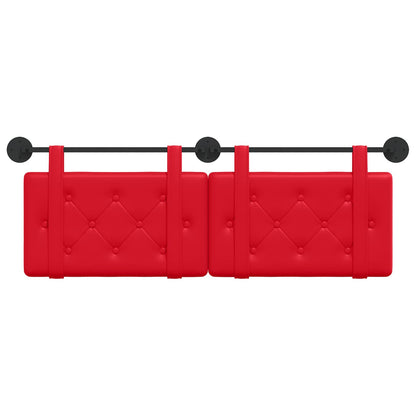 Hangend Hoofdeinde Wandgemonteerd Rood 150 x 55 x 5 cm Nep Leer