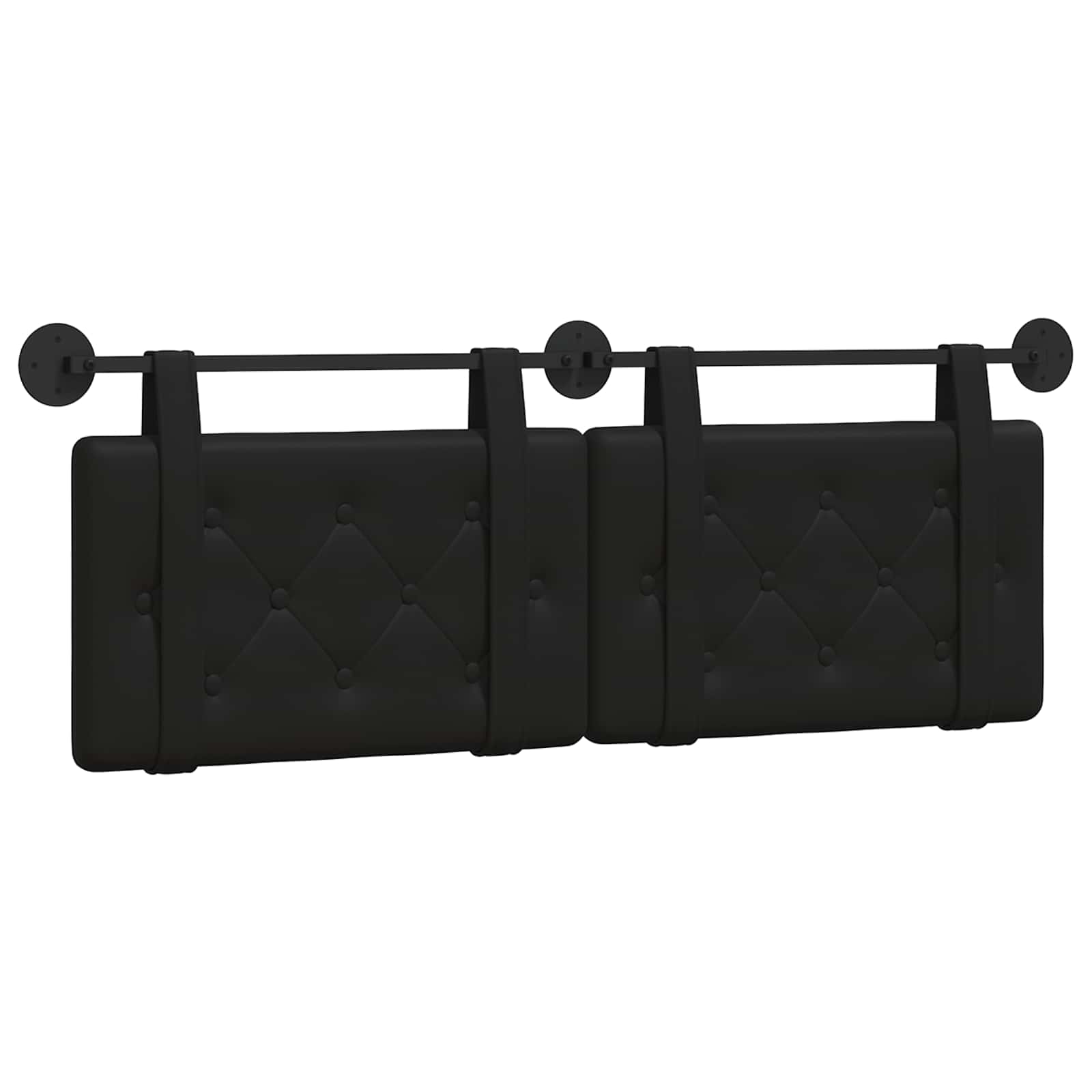 Hangend Hoofdeinde Zwart 150 x 55 x 5 cm Nep Leer