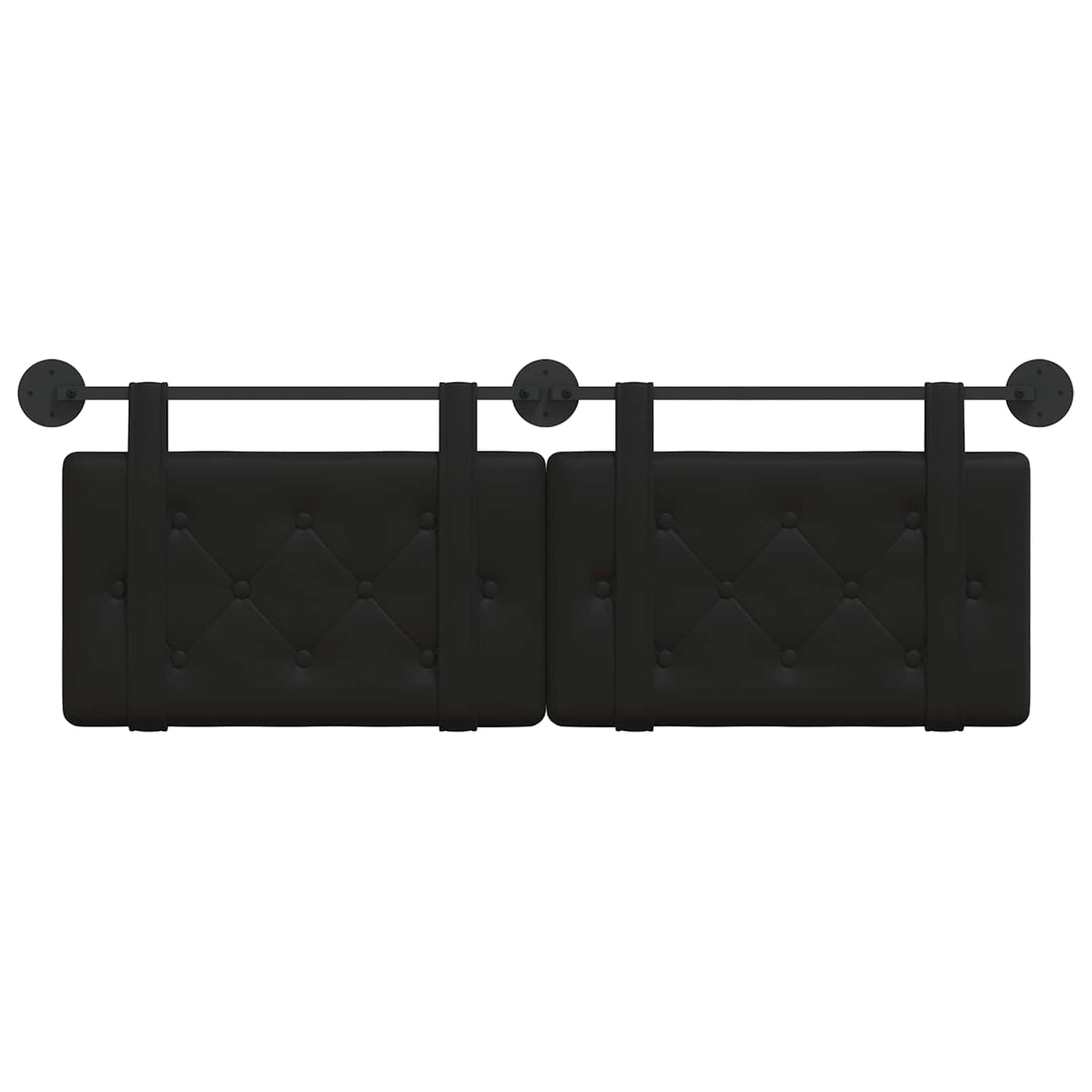 Hangend Hoofdeinde Zwart 150 x 55 x 5 cm Nep Leer