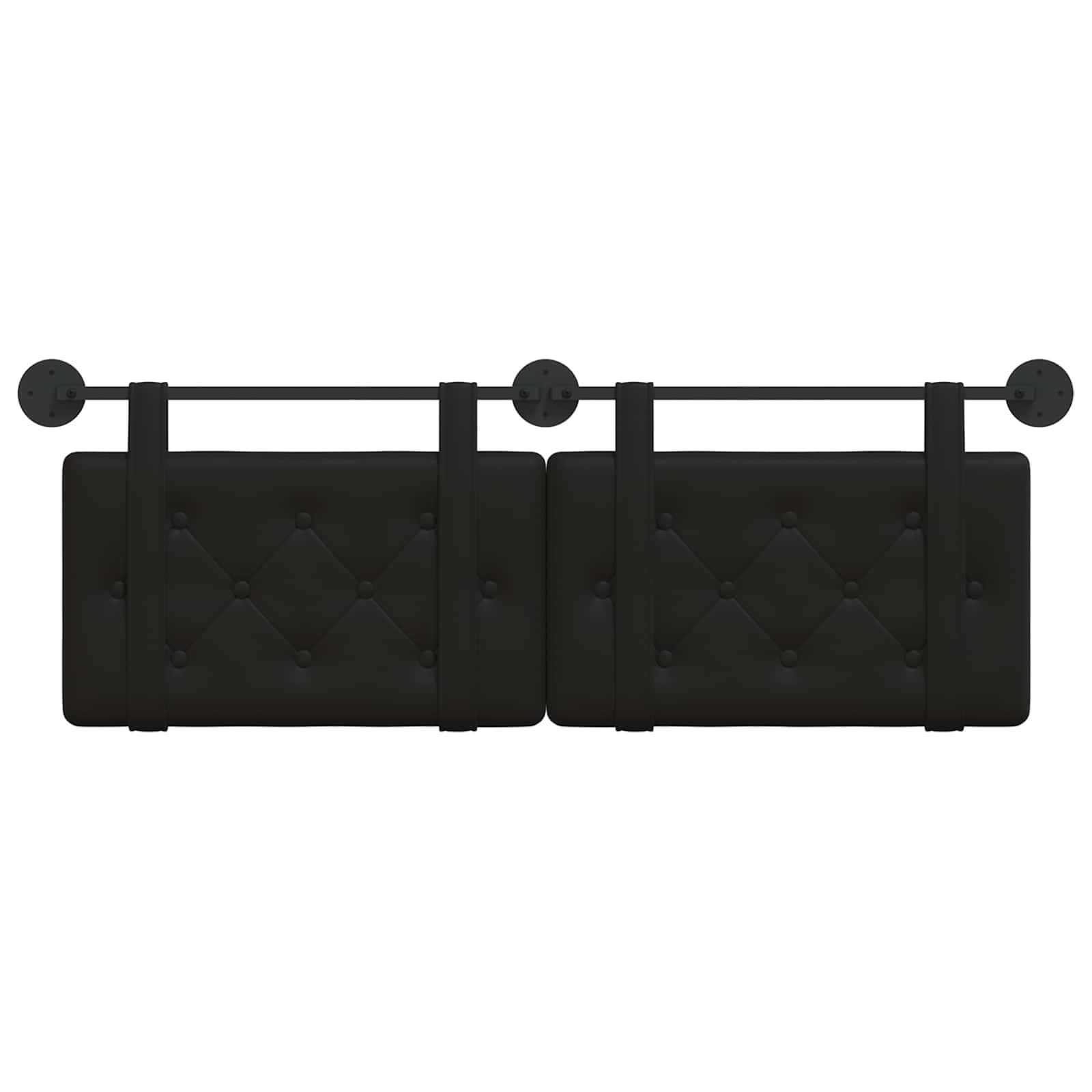 Hangend Hoofdeinde Zwart 150 x 55 x 5 cm Nep Leer