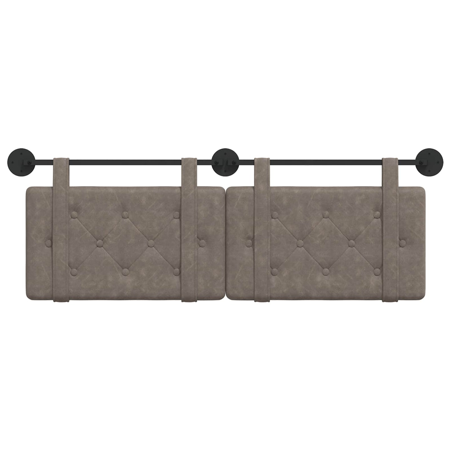 Hangend Hoofdeinde Grijs 150 x 55 x 5 cm Antiek PU