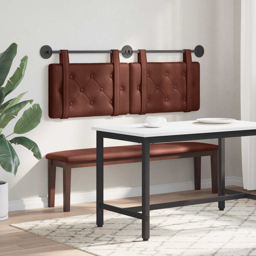 Hangend Hoofdeinde Glanzend Bruin 150 x 55 x 5 cm Antiek PU