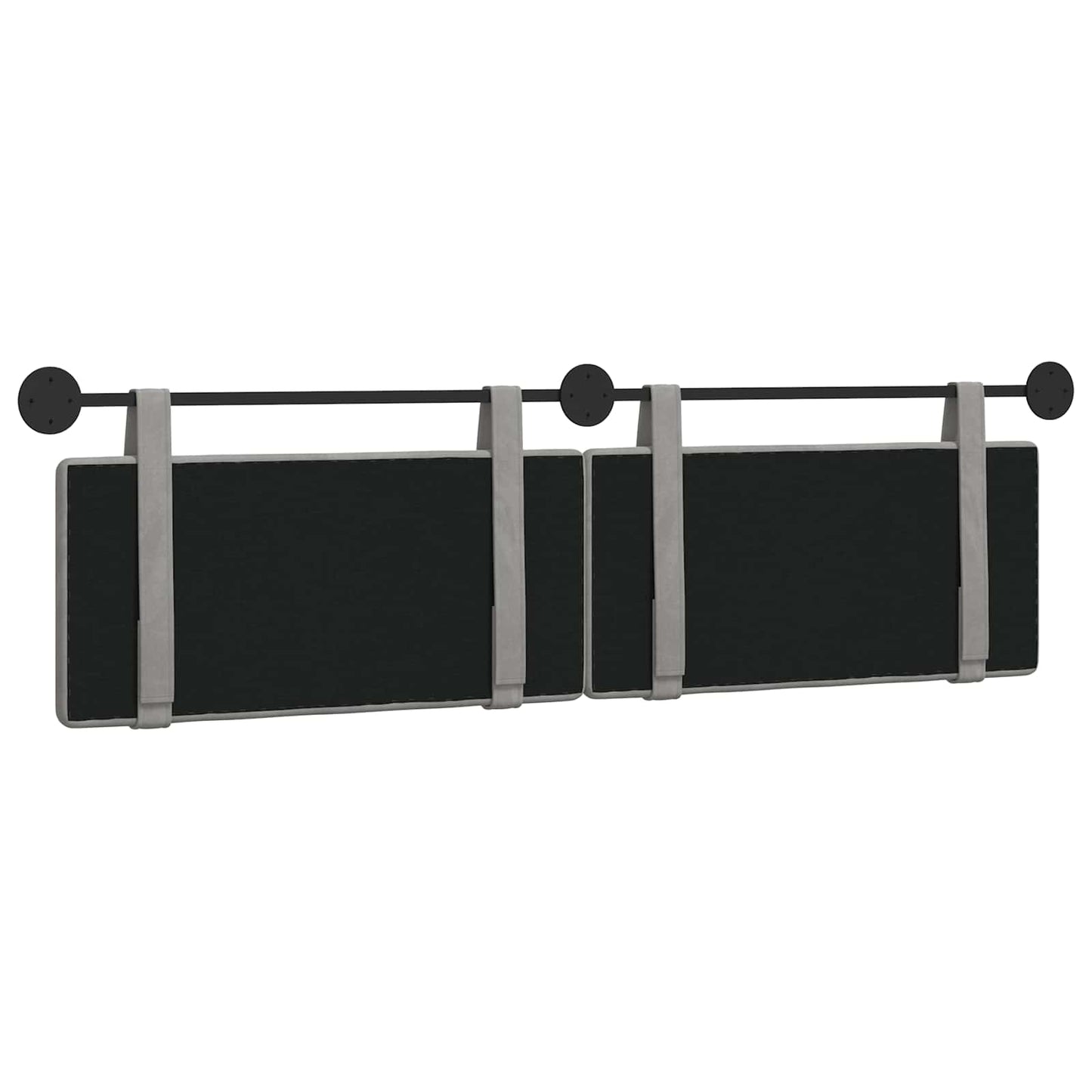 Hangend Hoofdeinde Lichtgrijs 170 x 55 x 5 cm Fluweel