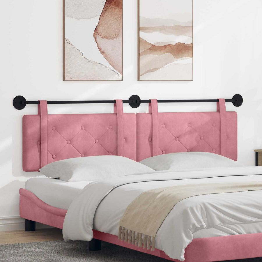 Hangend Hoofdeinde Wandgemonteerd Roze 170 x 55 x 5 cm Fluweel