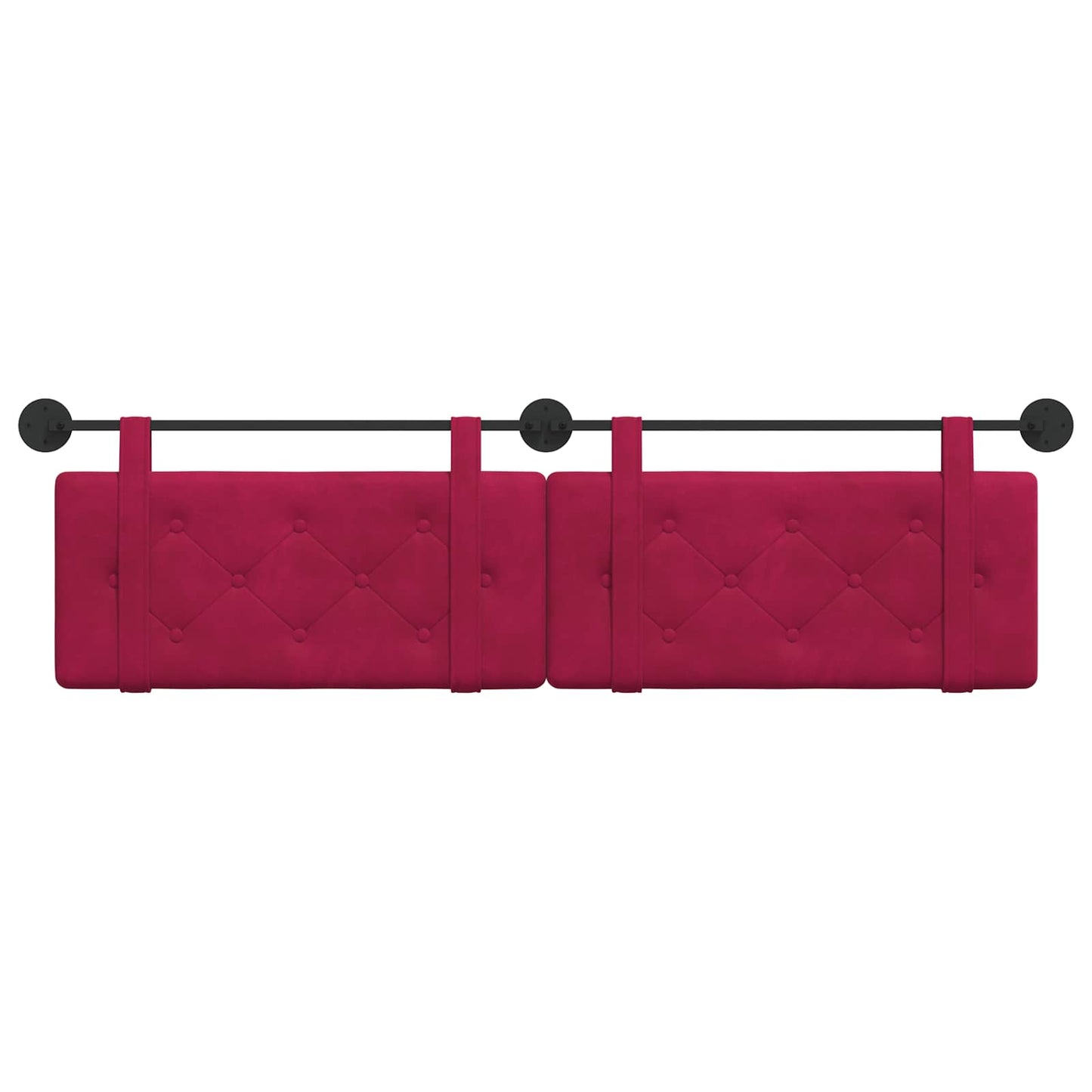 Hangend Hoofdeinde Wijnrood 170 x 55 x 5 cm Fluweel