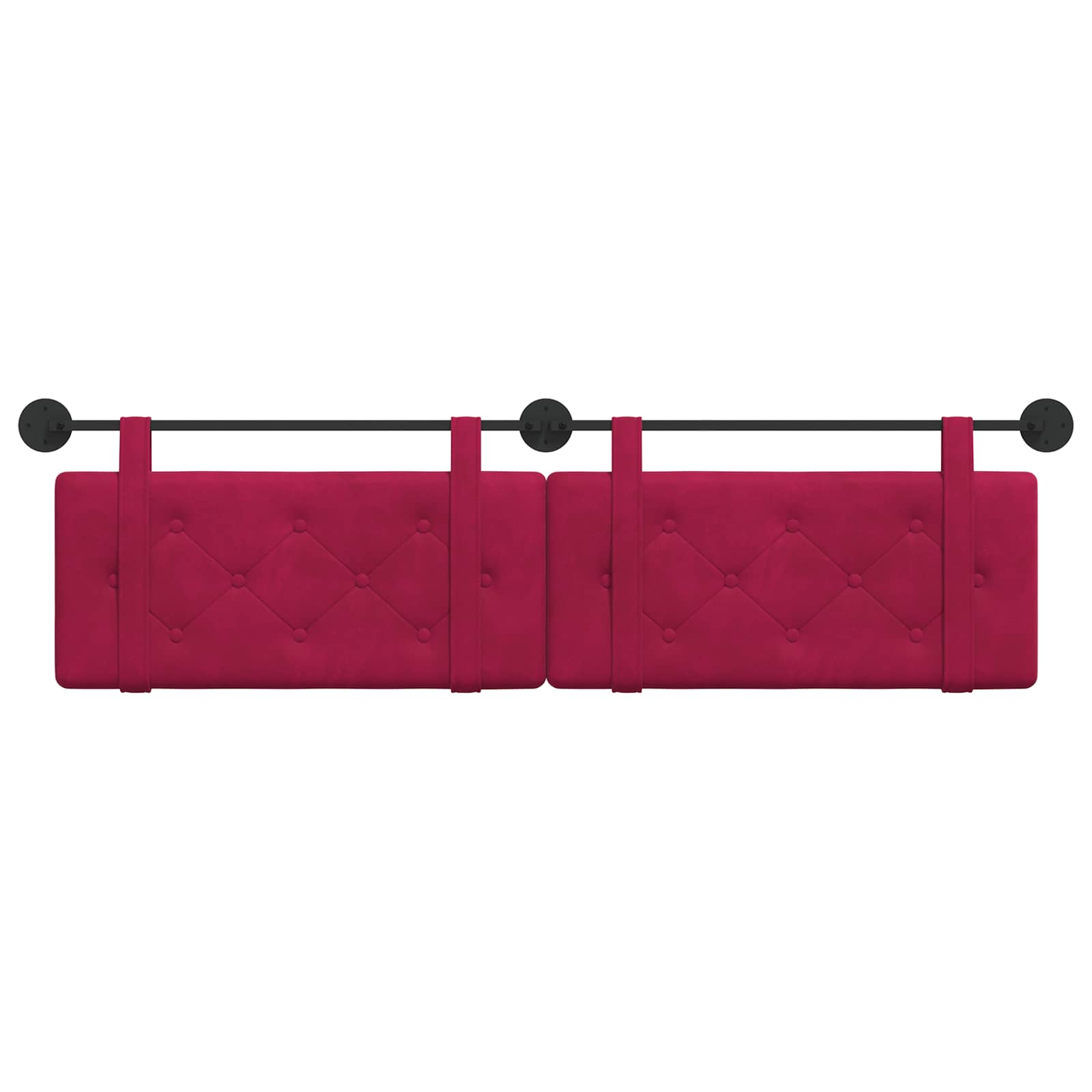 Hangend Hoofdeinde Wijnrood 170 x 55 x 5 cm Fluweel
